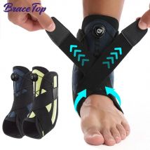 Verstellbarer Knopf, maximale Knöchelstützbandage für verstauchte Knöchel, Sehnenentzündung, Achillesse, Plantarfasziitis, Schwellungen und Erholung von Verletzungen