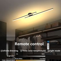 Plafoniera moderna a LED Minimalista Striscia luminosa Oro Nero 60/80 cm Corridoio Corridoio Spogliatoio Camera da letto Soggiorno Illuminazione