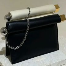 2025 New Retro Style pu Leather Shoulder Chain Crossbody Flip Cover Accordion Bags Small Square Bag Women's Handbag