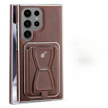 Galvanisierte Leder-Handyhülle für Samsung Galaxy S25 S24 S23 Ultra S25 Plus, sturzsichere Brieftasche mit Kartenhalter, magnetische Abdeckung