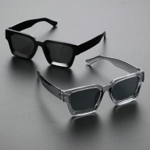 1/2 PC S Occhiali da sole da donna con montatura in plastica quadrata classica alla moda per uomo Accessori per occhiali con tonalità di vita quotidiana.