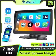 Hikity 7" Auto Multimedia Player Carplay Android Auto GPS Navigation Mirror Link 270 °   Drehbares Autoradio FM-Radioempfänger BT