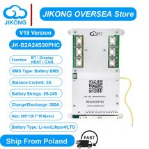 JIKONG BMS JK-B2A24S30P-HC V19 Smart JKBMS 24V 48V con bilanciamento attivo 2A 300A per protezione e bilanciamento batterie Lifepo4 Li-ion LTO
