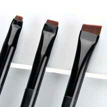 3 szt. Zestaw pędzli do makijażu, pędzel do eyelinera z ostrzem cienka ukośna główka pędzel do brwi kontur eyeliner ultracienki pędzel do cieni do powiek makijaż b