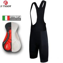 X-TIGER Bavaglini da ciclismo Pantaloncini da bici Collant da bici Triathlon 5D Gel imbottito Pro Lycra Pantaloncini da bicicletta Traspirante Uomo Pantaloncini da mountain bike