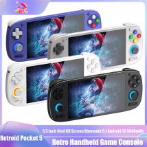 Retroid kieszonkowy 5 przenośna konsola do gier SD865 5 Cal Oed ekran HD Bluetooth 5.1 Android 13