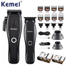 Kemei KM-2286 KM-2295 fabricante de cortapelos eléctrico profesional peluquero recortador de pelo para hombres Kit de máquina cortadora inalámbrica