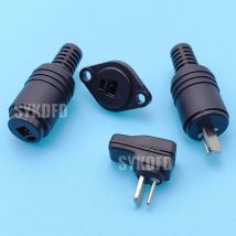 2Pin Schwarz DIN Stecker Lautsprecher und HiFi Stecker Schraubklemmen Stecker Power Audio Lampe Signal Stecker Adapter