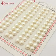 3MM 4MM 5MM 6MM 7MM 8MM 9MM 10MM natürliche Perlenfarbe natürliche Süßwasserperlen mit halbem Loch flache Rückseite runde Perlen ovale Perlen