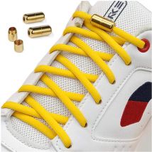21 colori senza lacci per scarpe da ginnastica Lacci per scarpe elastici Lacci per scarpe rotondi con chiusura in metallo Lacci pigri 1 secondo rapido e spento unisex