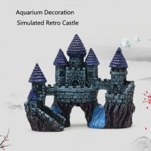 Harz Künstliche Aquarium Alte Burg Dekoration Aquarium Rock Höhle Gebäude Dekoration Aquatische Landschaftsbau Ornament Dekor