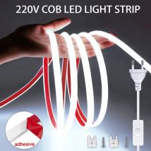 Strisce LED COB 220v Strisce LED 220v Nastro flessibile super luminoso Ribbion per la decorazione della casa della stanza