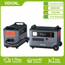 Oscal PowerMax 3600 Centrale Elettrica Portatile 3600W Generatore Solare 7200Wh LiFePO4 Batteria di Backup Domestico di Campeggio Esterna di Alimentazione Mobile
