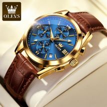 Olevs multifunktion ale Herren uhren klassischer Leder armband Uhren mann