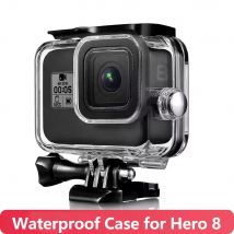 Hero 8, wasserdichtes Gehäuse, Schutzhülle, Unterwasser-Tauchschale für GoPro Hero 8, schwarzes Action-Kamera-Zubehör