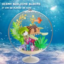 Mikropartikel Ozean Welt Transparente Kugel Anhänger Montage Modell Puzzle Spielzeug Anhänger Bausteine Spielzeug