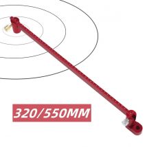 Righello circolare da disegno regolabile da 320/550 mm, bussola in alluminio, misuratore per marcatura di linee circolari a punto fisso per carpenteria