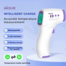 AiQUE Rechargeable Medical Forehead Thermometer Fever Infrared Temperature Termómetro LCD Contactless emperature Kid  Adult