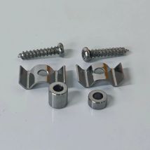 FLEOR Guitar String Trees Retainers String Guide Electric Guitar Parts Chrome With Screws