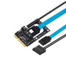 Convertitore Mini SATA a SATA con prolunga SATA3.0 a 7 pin Cavo di alimentazione da 5 V Adattatore scheda riser da mSATA a SATA per HDD SSD da 2,5"