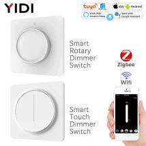 WiFi ZigBee Smart Rotary/Touch Dimmer Schalter Smart LifeTuya APP Drahtlose Fernbedienung Sprachsteuerung Funktioniert mit Alexa Google Assistant