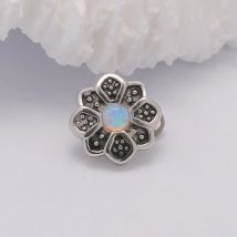 JHJT 1PC Blume Micro Dermal Anchor Piercing Top G23 Titan Basis Körperschmuck