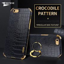 For iPhoneSE 2022 Zroteve Crocodile Leather Ring Holder Soft Cover For iPhone SE 2 3 2020 SE2 SE3 7 8 Plus iPhone7 iPhone8 Case