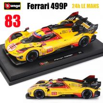 Bburago 1:18 Ferrari 499P LMH 2023 Car Model Boy Big Toy Static Die Cast Vehicles Collectible Model Car Toys