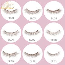 Abestyou High Quality 5d Invisible Clear Brown Color Cat Fox Eye Dramatic Eyelashes Extension Flexible Band Fluffy Mink Lashes