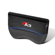 For Audi A3 Car Seat Storage Box Car Seat Gap Organizer Seat Side Bag Reserved Charging Cable Hole Car Accessories