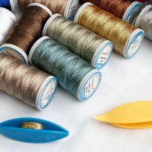 Zestaw 4 nici metalicznych Sanbest do robienia koronek tkanej metodą shuttle, do samodzielnego tworzenia bransoletek, kolczyków, makramy, zestaw do rękodzieła z włóczki.