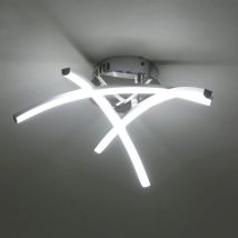 Plafoniera a LED moderna, lampada da soffitto da 21 W con superficie biforcuta per soggiorno, corridoio, plafoniera da 220 V, luce bianca fredda