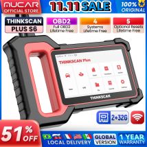 Herramientas de diagnóstico de coche Thinkcar THINKSCAN Plus S5 S6, escáner automotriz OBD2, sistema múltiple, lector de código Obd 2, escáner para automóvil