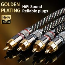 YYTCG HIFl stereo RCA Audio kabel 6N OFC Stecker auf Stecker 2RCA zu 2RCA Audio Kabel mit Vergoldeten stecker PlugFür CD Verstärker