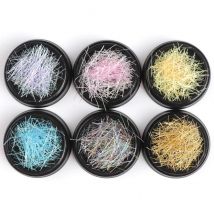 1 Box Nail Art Dekoration Symphony Mermaid Line Gold Silber Farbe Seidenfaden für DIY Nagelzubehör Bunte Mesh Line Decor