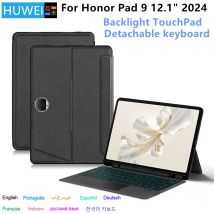 HUWEI Hintergrundbeleuchtung Magische Tastatur für Huawei Honor Pad 9 HEY2-W09 HEY2-W19 12,1 "2024 Honor Pad9 Tablet Smart Tastatur Abdeckung fall