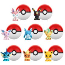 Original Pokemon Eeveelution Mini Action Figures Eevee Sylveon Espeon Toys Mini Model Decorative Ornaments Cute Birthday Gift