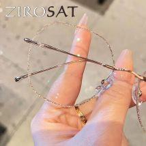 ZIROSAT 8925-B Titan-Tönungslinsen, Myopie-Brille, Lesebrille, randloser Brillenrahmen für Männer oder Frauen