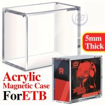 1/2pc Acrylic Magnetic Display Box for ETB Collectibles Cases Dustproof Stackable Transparent Card Holder Clear Protector Case