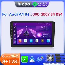 Hizpo AI Radio de voz para Audi A4 2000-2009 S4 B6 B7 RS4 Seat Exeo RS4 coche Multimedia GPS 2din inalámbrico CarPlay Android Auto 7862