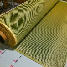 200gsm 1100D Gelb Kevlar & 3 Karat kohlefaser mischgewebe 2x2 Twill Carbon Kevlar tuch aramid-faser 40 "/100 cm breite