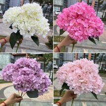 1pc 5-Kopf künstliche Blume Hortensie Seide DIY Hochzeit Braut strauß Home Party Dekoration