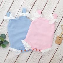 Neugeborenen Baby Bodys Frühling Herbst Solide Ärmelloses Stricken Infant Jungen Mädchen Strap Onesie Outfits Ein Stück Kleinkind Kleidung