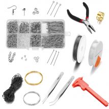 800 stücke schmuck reparatur werkzeug mit zubehör schmuck zange schmuck funde und perlen drähte für diy ohrringe schmuck herstellung
