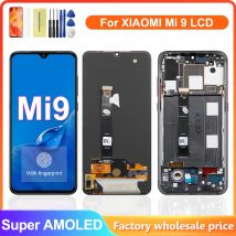 Display Super AMOLED per Xiaomi Mi 9 Display LCD Touch Screen Digitizer Assembly con cornice per Xiaomi Mi 9 Mi9 Schermo LCD