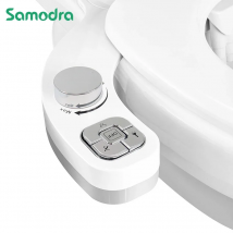 SAMODRA Button Bidet - Doppio ugello non elettrico autopulente (lavaggio frontale e posteriore) Attacco per sedile WC per bidet d'acqua dolce
