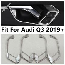 Auto Innentür Armlehne Griff Schüssel Rahmen Dekoration Pailletten Abdeckung Trim Fit Für Audi Q3 2019 - 2025 Edelstahl zubehör