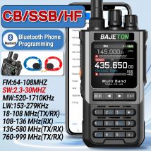 BAJETON BJ-8300 Walkie Talkie SW AM SSB CB Ricevi stazione di programmazione telefonica wireless Bluetooth NOAA Radio bidirezionale RT-950PRO