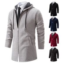 Herren Strickjacke lässig Kapuzen mantel Slim Fit Herbst und Winter neuer Pullover Mantel Herren pullover