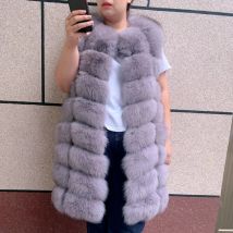 Gilet di pelliccia di volpe naturale Gilet caldo da donna Multicolor Cappotto di pelliccia naturale al 100% Gilet di pelliccia di volpe Gilet di pelliccia vera senza maniche Cappotti di pelliccia di